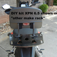 DIY Motorcycle Passenger Backrest Kit.Do It Yourself Backrest Install Kit. This kit is for if you already have a flat luggage rack made by another manufacturer (or home made) and you don't mind drilling holes in it to attach a Backrest
