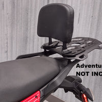 Backrest and Adapter Plates for attaching to SW MOTECH Adventure Rack