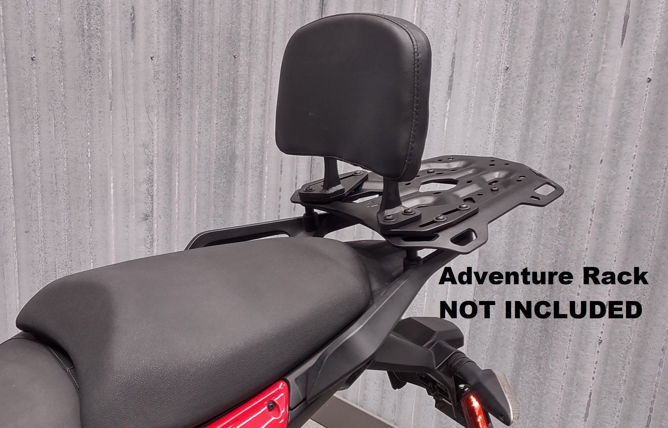 Backrest and Adapter Plates for attaching to SW MOTECH Adventure Rack
