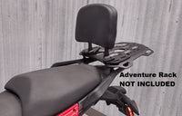 Rückenlehne und Adapterplatte zum Anbringen an SW Motorech Alu Rack