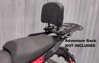 Rückenlehne und Adapterplatte zum Anbringen an SW Motorech Alu Rack