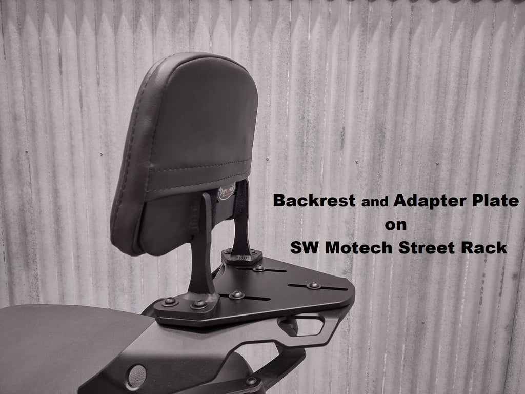 Backrest and SR Adapter Plate for attaching to SW MOTECH Street Rack ...
