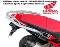 Korte bagagerek Past Honda CRF1000L2 Afrika Twin ADV Sports